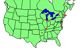 Map: Integrators in North America.