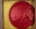 Round red plate